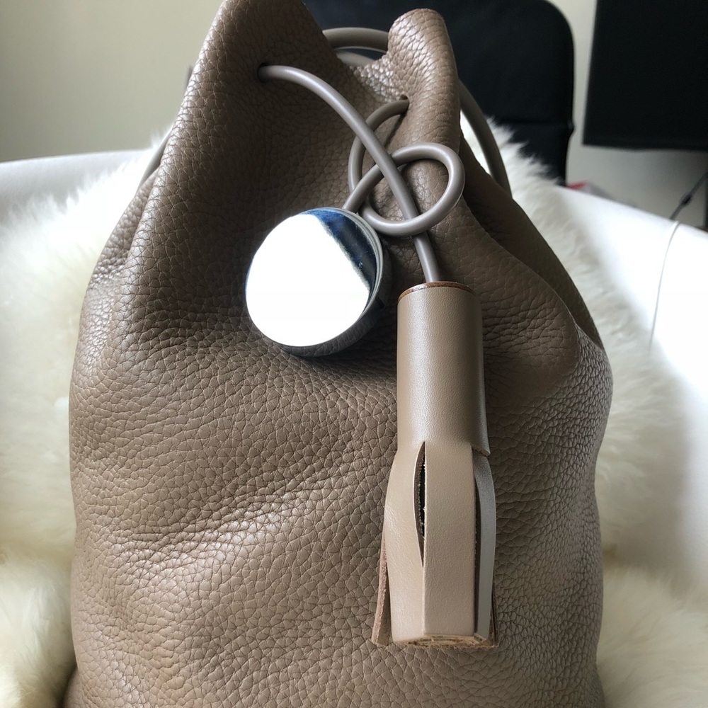 Brand New Building Block Bucket bag-Nude